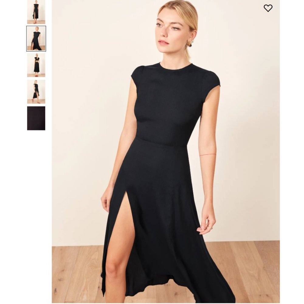 ❌❌❌SOLD ❌❌❌Sale🌈Reformation Gavin Midi Dress - Black - Picture 2 of 10